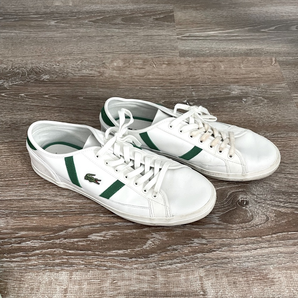 Lacoste mens Sideline leather sneakers size 10